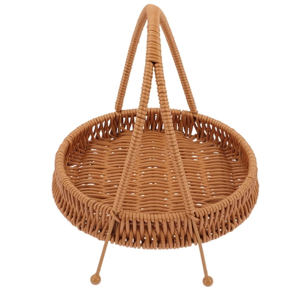 KONTONTY Basket Storage Woven Dessert Holder for Home Use 1Set