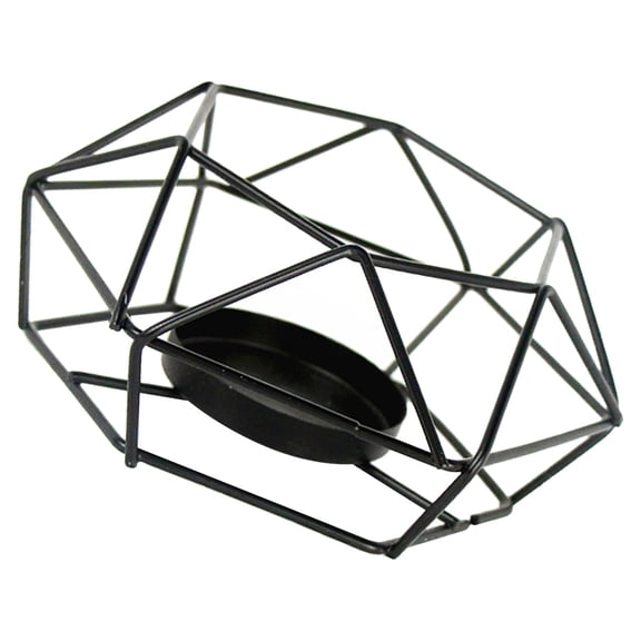 KONTONTY Table Candlesticks with Iron Material and Black Finish for Stylish Home Decor