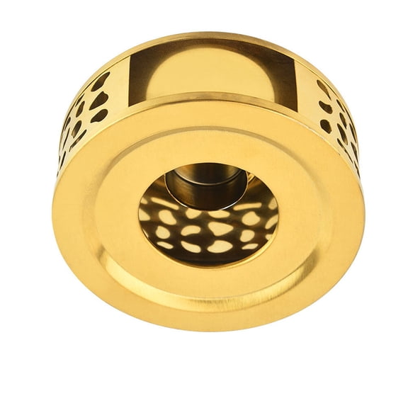 KONTONTY Golden Stainless Steel Tea Warmer for Home Stable Non Slip Heating Base Teapot Heater