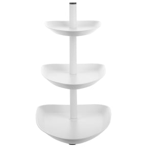 KONTONTY Three Tiered Serving Stand White Metal Multipurpose Display Rack for Home Kitchen Counter