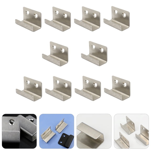 KONTONTY Rectangular Wall Display Hook Stainless Steel for Tiles and Panels 10 Hooks