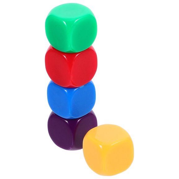 KONTONTY Stone Catching Fun Game Tossing Stones Set Acrylic 5Pcs 0.63X0.63X0.63In