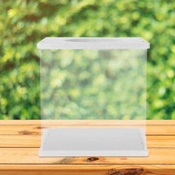 KONTONTY Transparent Donation Box with Slot for Secure Cash Storage and Voting Contests