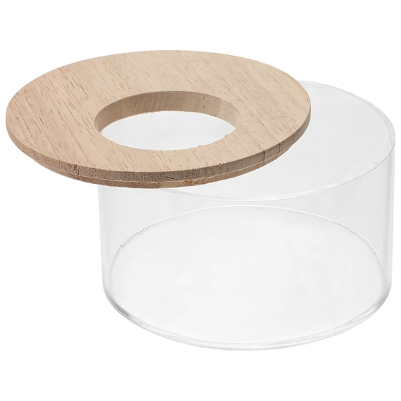 KONTONTY 2-Pack Transparent Hamster Sand Bath Box with Cover, Small Pet Bath Tub for Hamsters and Rodents