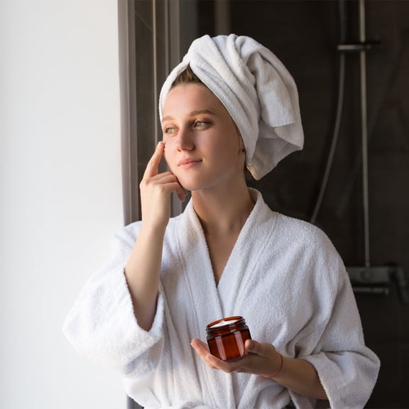 KONTONTY Travel Size Toiletries Bottles 6Pcs Dark Red Square Cream Dispenser 100ml PET PP Material Portable Lotion Jars