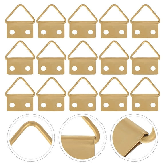 KONTONTY Triangle D Rings 150Pcs Metal Picture Hangers For Wall Hanging Photo Frame Accessories 2.9X1.5X0.1in