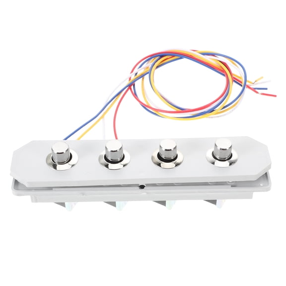 KONTONTY Range Hood Push Buttons Switch Panel Plated Silver 4 Key Control Keyboard Switch