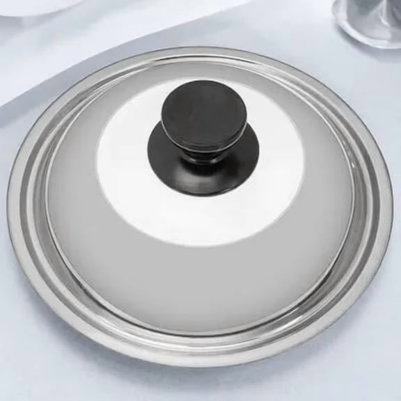 KONTONTY Universal Pot Lid with Glass Center and Stainless Steel Handle for Cooking