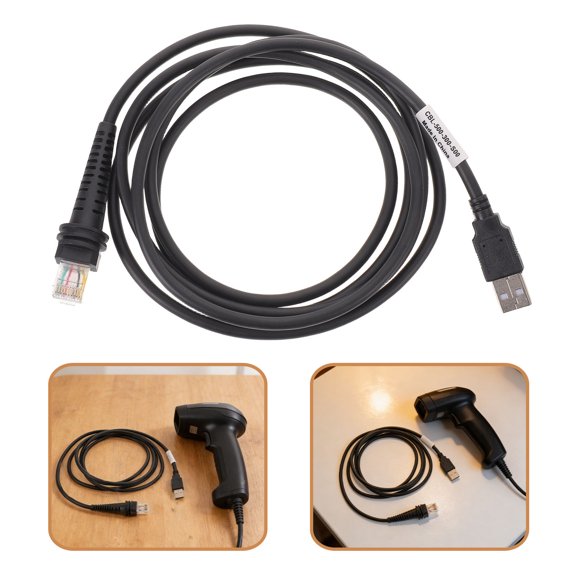 KONTONTY Universal USB Barcode Scanner Cable with 2 Meter Length for Reliable Data Sync