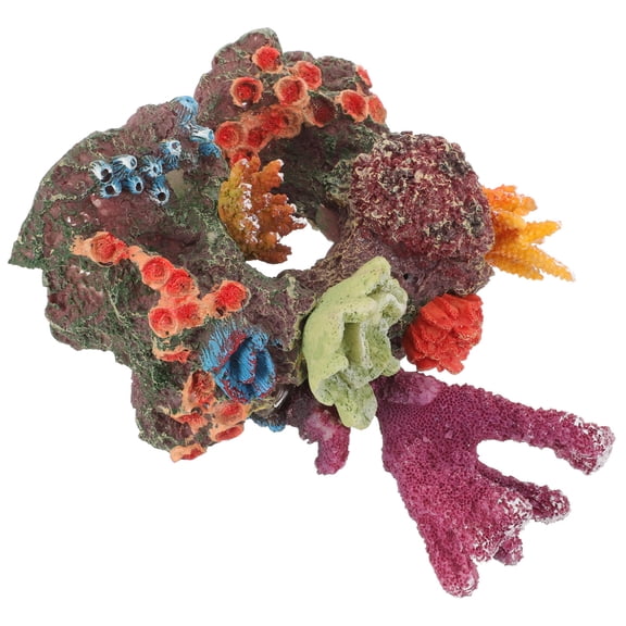 KONTONTY Realistic Aquarium Decor Artificial Reef Shape Fish Tank Accessories Multi 1Pack