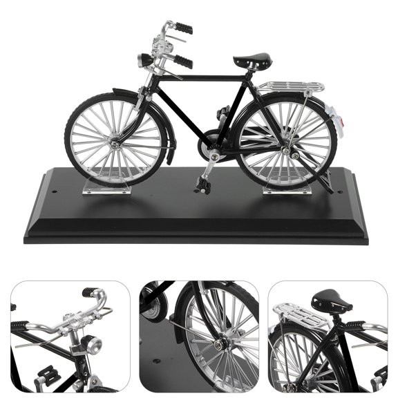 KONTONTY Stylish Black Vintage Bike Model, Lightweight and cate Home Decor