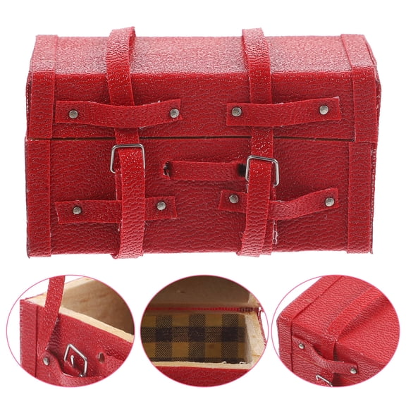 KONTONTY Vintage Suitcase Prop Miniature Suitcase Simulated Decorative Accessory 1Pack