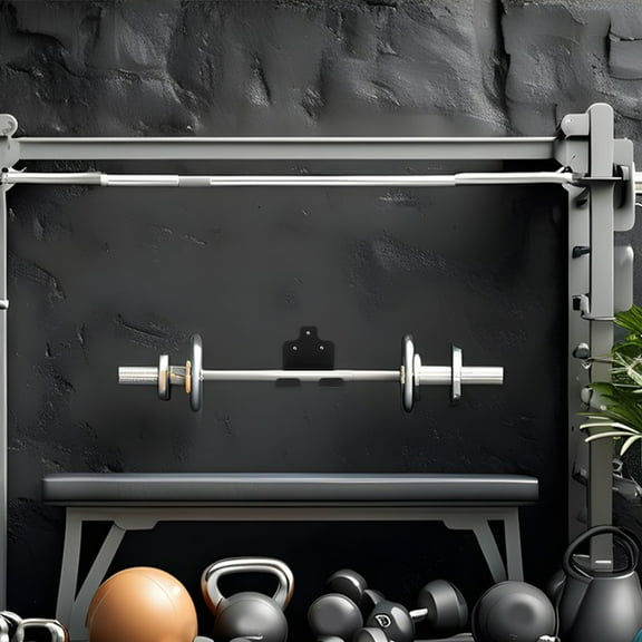 KONTONTY Wall Mounted Barbell Storage Rack Gym Organizer For Home And Gym Easy Installation For Weight Plate And Dumbbell Storage