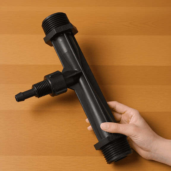 KONTONTY Watering Device Black Venturi Pump Durable Engineering Plastic for Garden Liquid Fertilization