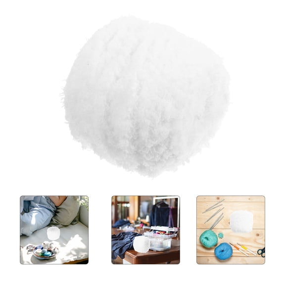 KONTONTY Coral Fleece Yarn Roll for Skilled Knitters, Handcrafting Beige Weaving Yarn, 1 Piece