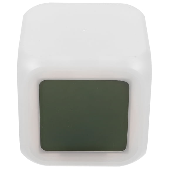 KONTONTY White Digital Alarm Clock with Rotating LCD Display Calendar Countdown and Thermometer