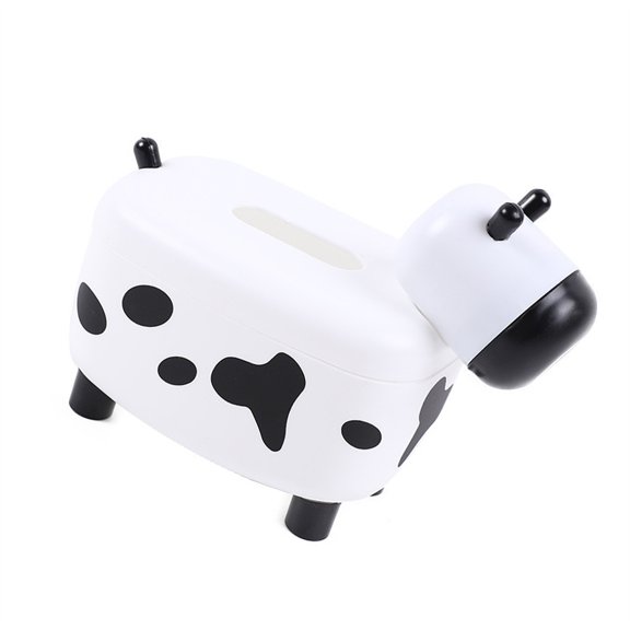 KONTONTY Multi-Functional White Tissue Box Case with Toothpick Holder for Living Room