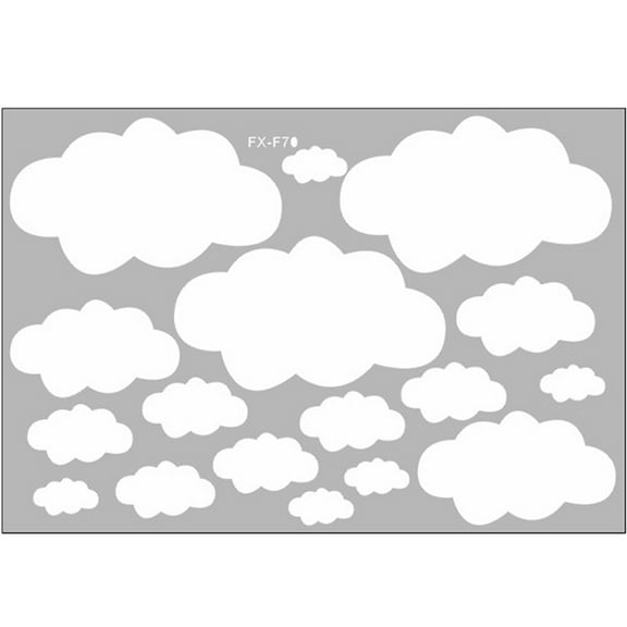 KONTONTY Easy Apply White Cloud Wall Decorative Sticker for Doors Cabinets and Tiles