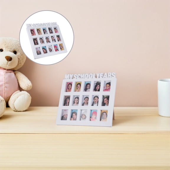 KONTONTY School Years Photo Frame in White for Tabletop Display and Memory Preservation