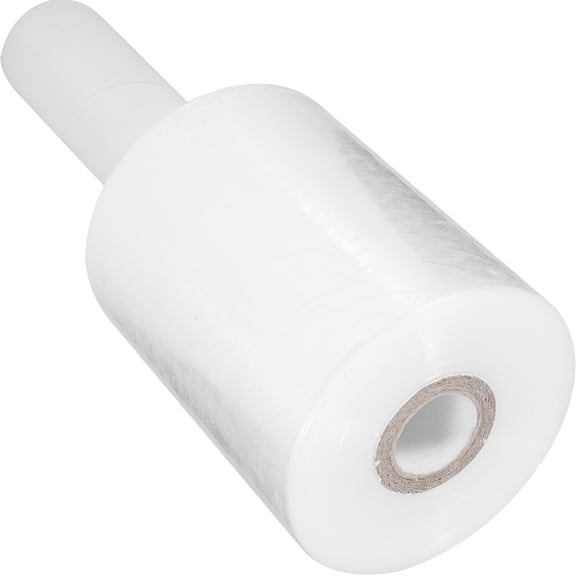 KONTONTY White Stretch Wrap Film with Handle for Secure Luggage and Industrial Packaging