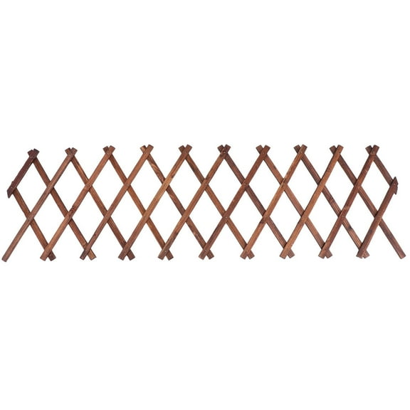 KONTONTY Willow Fencing 1Pack Expandable Trellis for Garden Climbing Plants 44X22CM Brown