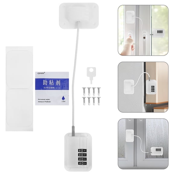 KONTONTY Cabinet Locks Child Proof Child Safety Lock Stainless Steel White 1Pcs