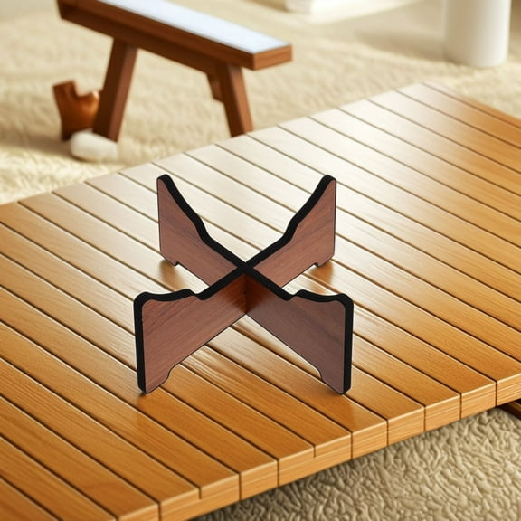 KONTONTY Wooden Handpan Drum Stand with Silicone for Stable Support and Display Ideal for Daily Use Coffee Color Fits 1214 Inch Drums