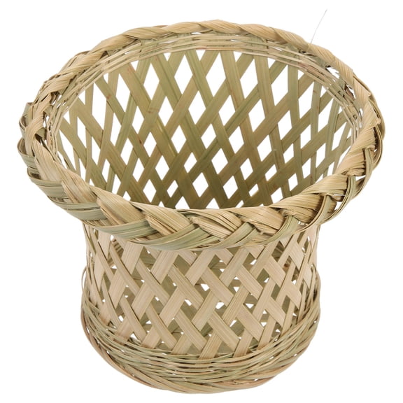KONTONTY Home Use Basket Bamboo Handmade Storage 1Pcs