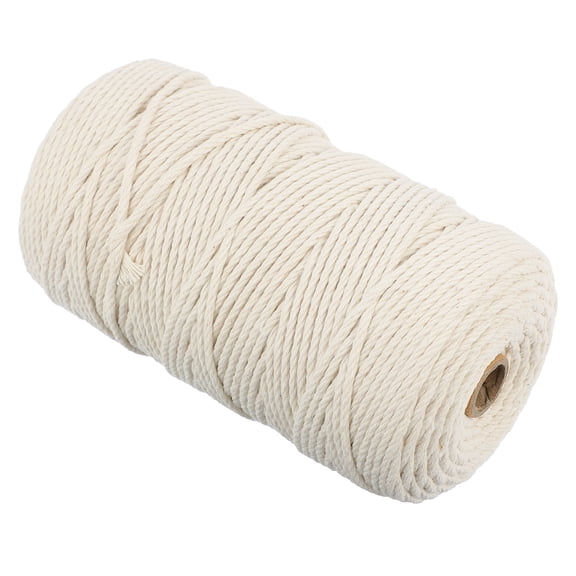 KONTONTY 1 Roll DIY Braided Rope for DIY Projects White Round Crafting