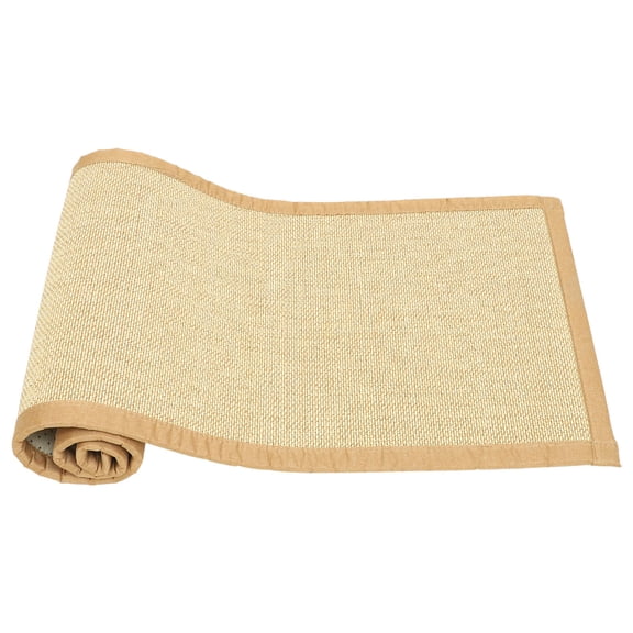KONTONTY Foldable Tatami Mat in Khaki, Cotton Linen Blend for Home Use, 1 Set Floor Mat