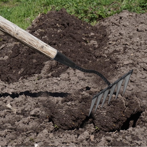 KONTONTY Kontonty Multifunctional Rake Durable Carbon Steel for Gardening Tasks