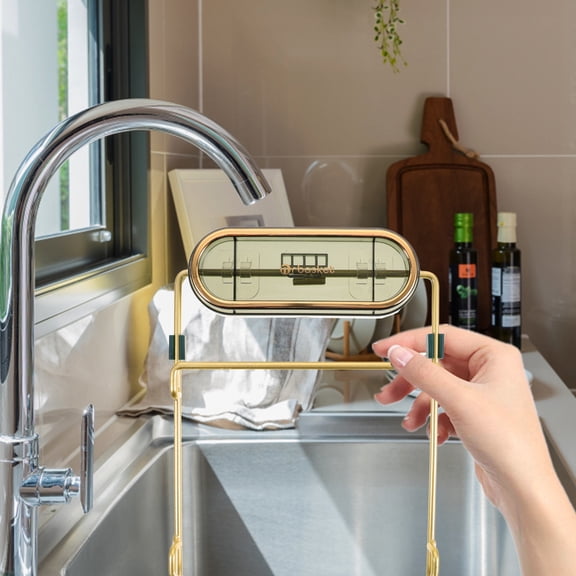 KONTONTY Green Iron Sink Strainer Rack Filter for Kitchen Sink, 1-Pack Home Use