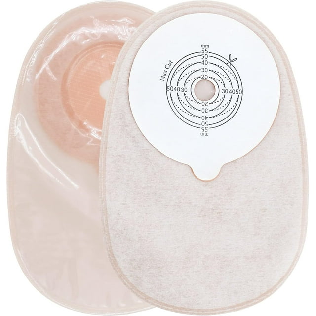 KONWEDA 10PCS Disposable Ostomy Bags, OnePiece Closed Colostomy Pouch