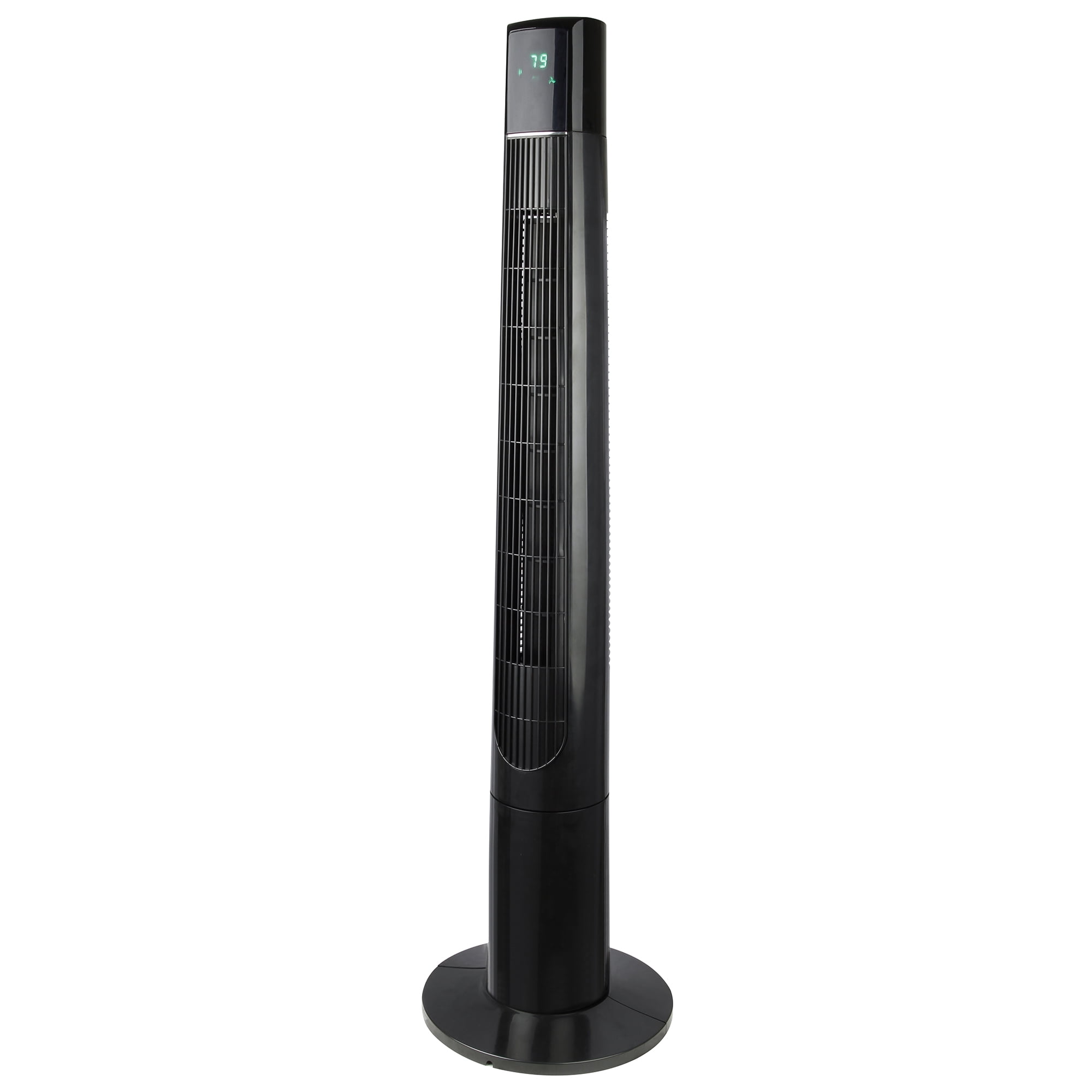 KONWIN Bladeless Oscillating Tower Fan 48 Inch with Remote 3 Modes & 3 Speeds, Black