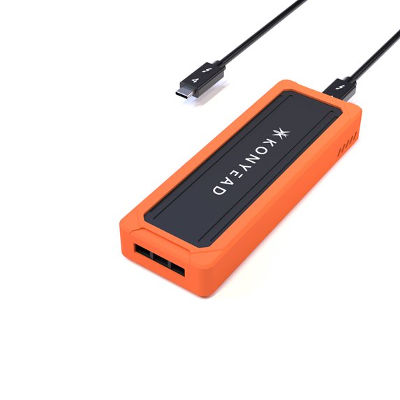 KONYEAD 40Gbps NVMe Enclosure, Compatible with M1 Pro/Max/M2 Mac,Support 8TB M.2 SSD,Compatible Thunderbolt 4/3 USB4.0/USB3.2/3.1/3.0/USB C Aluminum NVMe Adapter(8118)