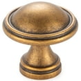 thumbnail image 1 of KOOFIZO 10 Pack Classical Cabinet Knob - Antique Brass Pull Handle (Dia.32mm / 1.26 Inch), 1 of 7
