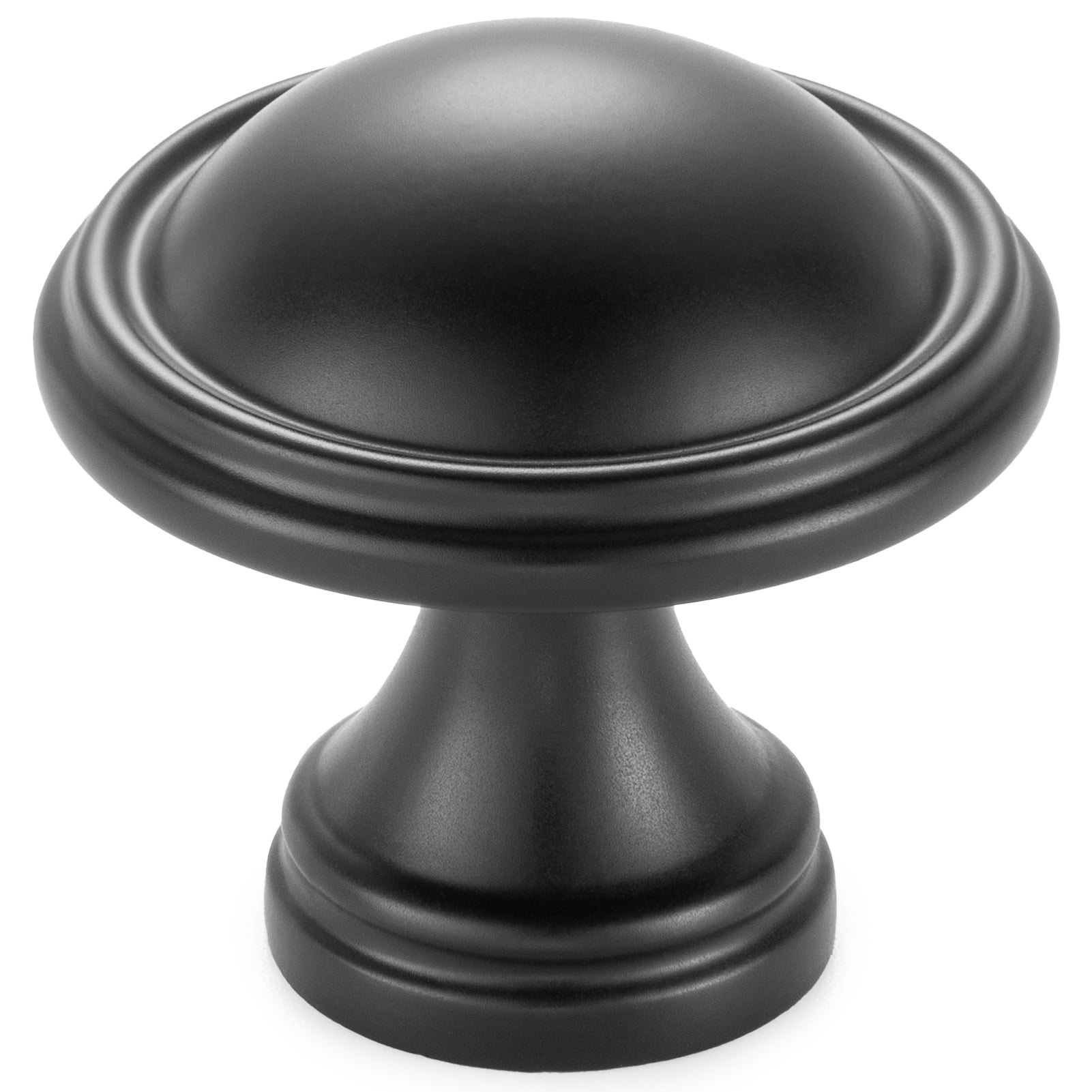 KOOFIZO 10 Pack Classical Knob Black Pull Handle (Dia.32mm