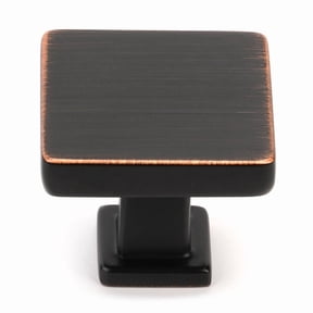 KOOFIZO 10 Pack Oil Rubbed Bronze Cabinet Knobs Bronze Drawer Knobs K08 Square Single Hole Cabinet Pulls for Cabinets Drawer Dresser Cupboard Bedroom Closet Bathroom Vanity