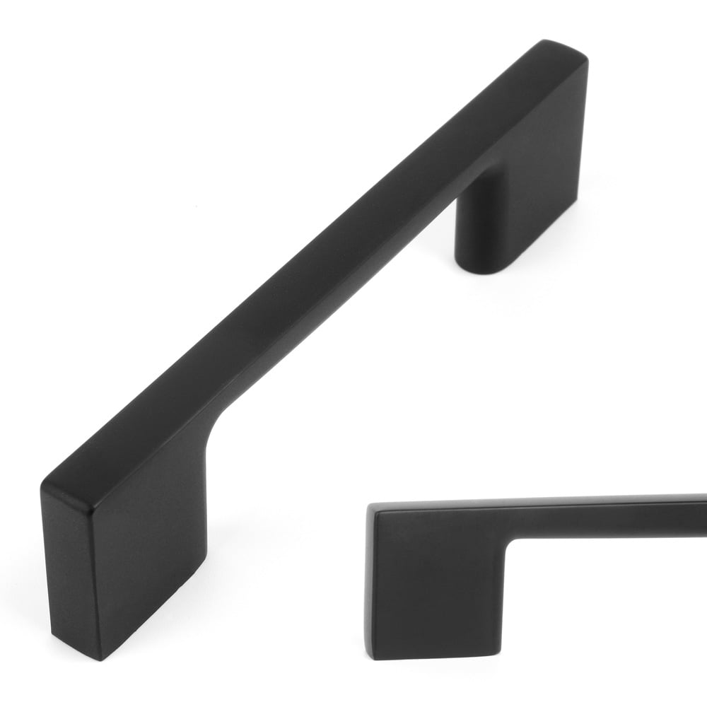 KOOFIZO 10 Pack Wide Foot Bar Pull Black Modern Solid Handle