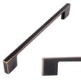 thumbnail image 1 of KOOFIZO 10 Pack Wide Foot Cabinet Bar Pull - Oil Rubbed Bronze Modern Solid Handle, 6.3 Inch/160mm Screw Spacing, 1 of 7