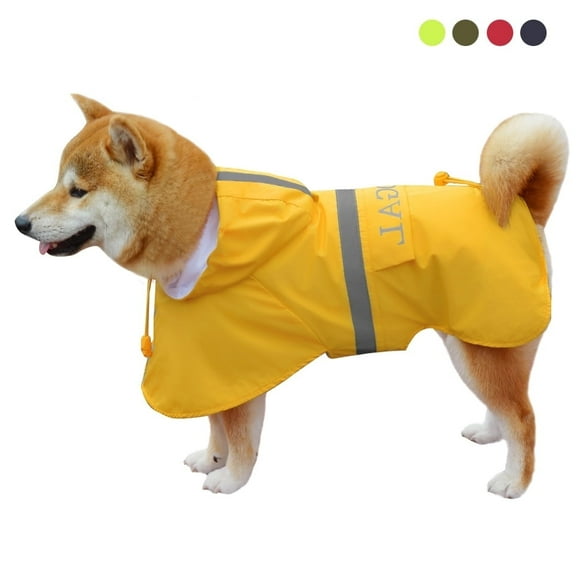 KOOGAL Hooded Dog Raincoat Apparel Poncho Waterproof Dog Clothes Pet Jacket,Dog Raincoats Winter Jacket for Small to Medium Dogs.