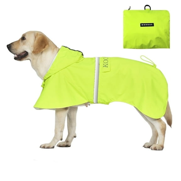 EDHITNR Dog Raincoat, Waterproof Pet Rain Jacket with Hood, Puppy Dog ...