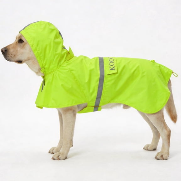 KOOGAL Pet Large Dog Raincoat Apparel Poncho Waterproof for Medium Large Sized for Dog Raincoat Clothes Jacket