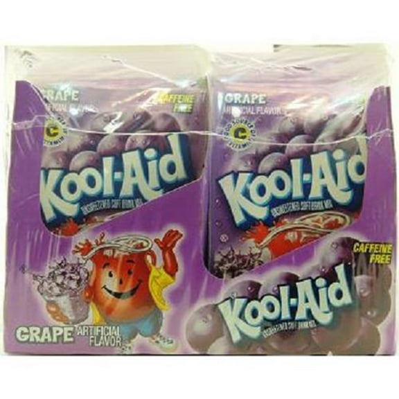 KOOL-AID GRAPE UNSWEETENED SOFT DRINK ( 48 in a Pack )