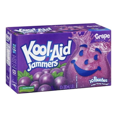 Kool-Aid Grape Jammers, 10 Pouches (10x 180ml/6.1 fl.oz)