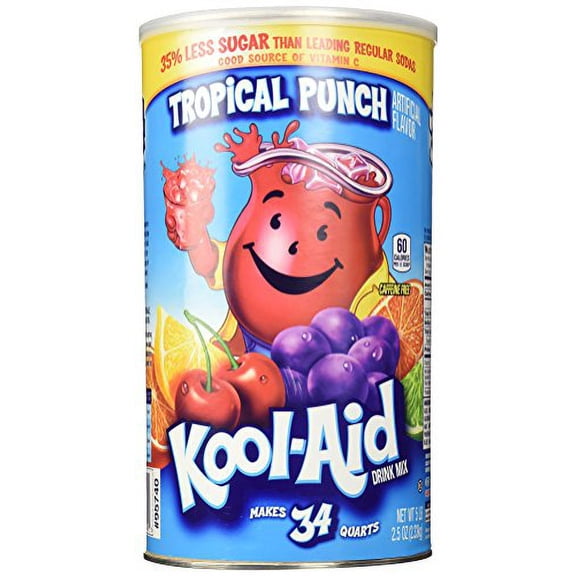 Kool Aid Tropical Punch 34 Quarts Worth or Powder 5 lbs