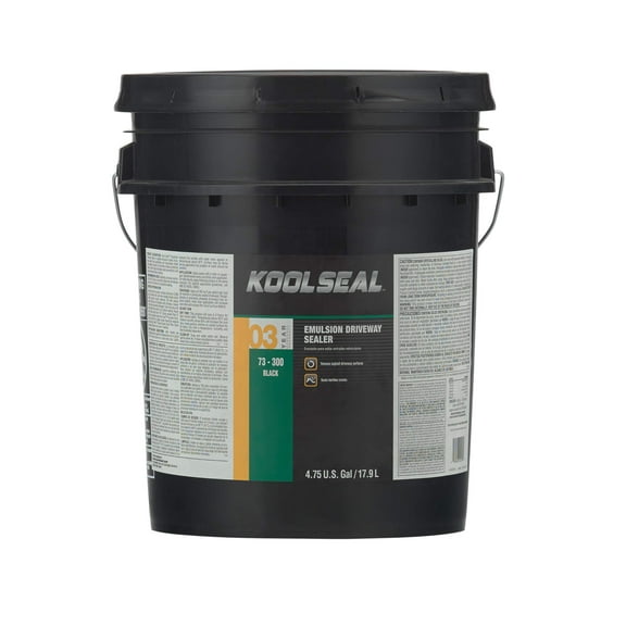 KOOL SEAL® KS0073300-20 Emulsion Driveway Sealer 3 Year, Black - 5 gal.
