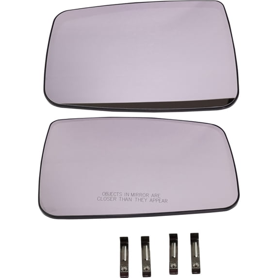 KOOL VUE MIRROR GLASS Replacement Set for 2011-2022 for Ram 1500/2500 (Driver and Passenger Side) - Non-Heated, No Blind Spot, Direct for Fit
