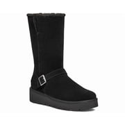 KOOLABURRA BY UGGWOMENS KELISSA BUCKLED TALL BOOTS - SIZE WOMEN 8 - BLACK