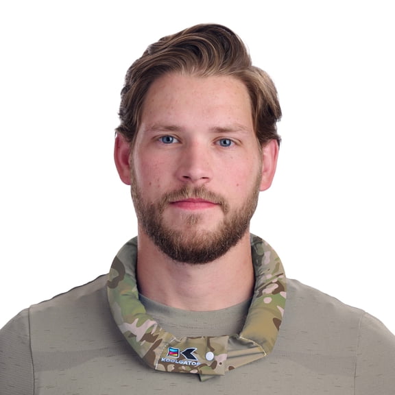 KOOLGATOR Cooling Neck Wrap for Neck, Face & Shoulders - for Women, Men & Kids (One Size, Scorpion Like Camo Design, 1)